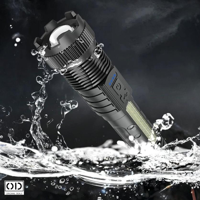 Lanterna LED P50 ORIGINAL DEALS, 1500 lm, zoom telescopic, acumulator 3200 mAh, IP44, negru [4]