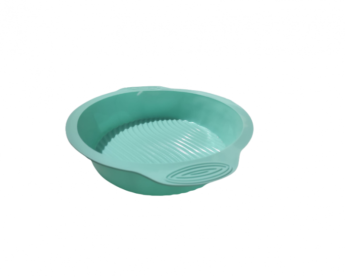 Forma pentru Prajituri si Dulciuri, din Silicon Non-Stick, 25cm, Turcoaz, Calitate Premium [2]