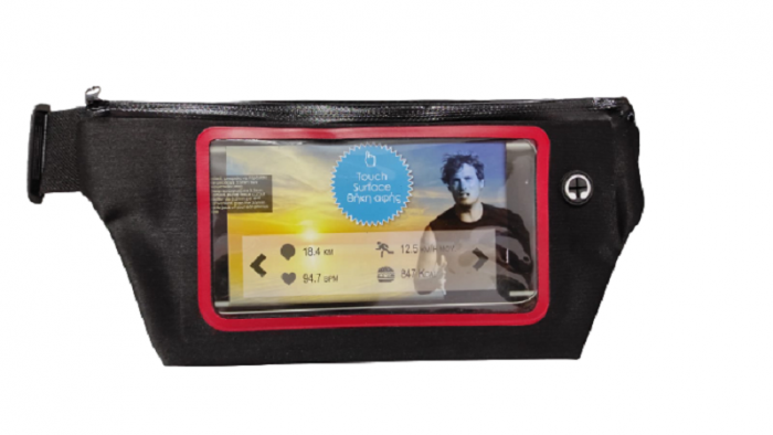 Borseta Sport pentru Alergare, cu Ecran Touch Screen pentru Telefon si Suport pentru Casti, 2 Compartimente, Curea Reglabila, Impermeabila, Premium [2]