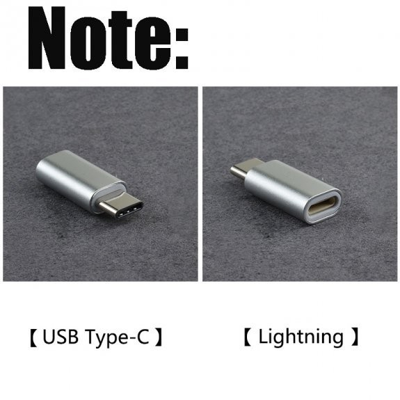 Adaptor Lightning (mama) to Type-C(tata) 2,8 cm Argintiu [2]
