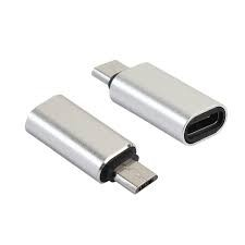 Adaptor Type C (mama) to micro USB (tata) cu Agatatoare Breloc inclusa, Argintiu [1]