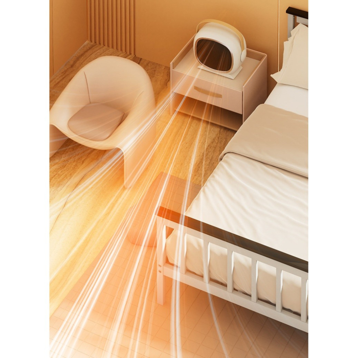 Aeroterma cu Incalzire Ceramica PTC, , din ABS, Oprire Automata, Protectie Supraincalzire, 700/1200W, 220V, 21 x 16 x 11 cm, Alb [6]