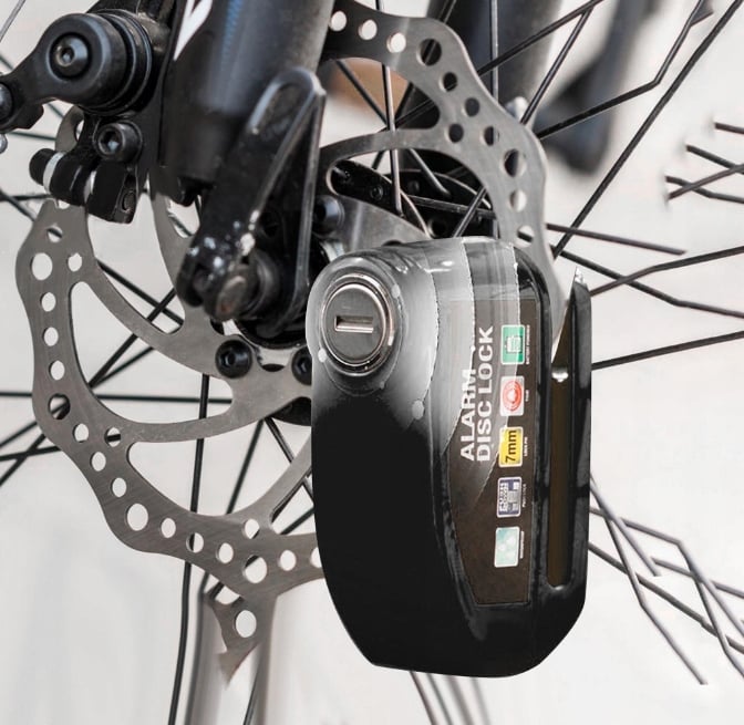 Antifurt cu alarma pentru disc frana bicicleta, impermeabil, sonor puternic 110 db [3]