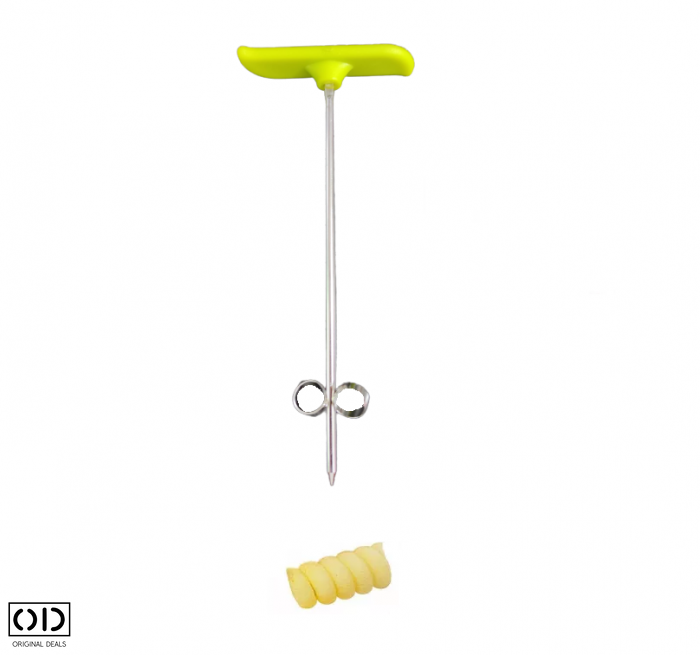 Aparat Cutit Multifuntional pentru Spiralat Cartofii, Ergonimic si Eficient, Verde [10]