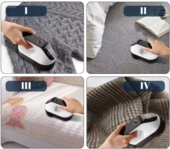 Aparat de curatat scame, 3 trepte, afisaj LCD, incarcare USB, pentru toate tipurile de tesaturi [5]