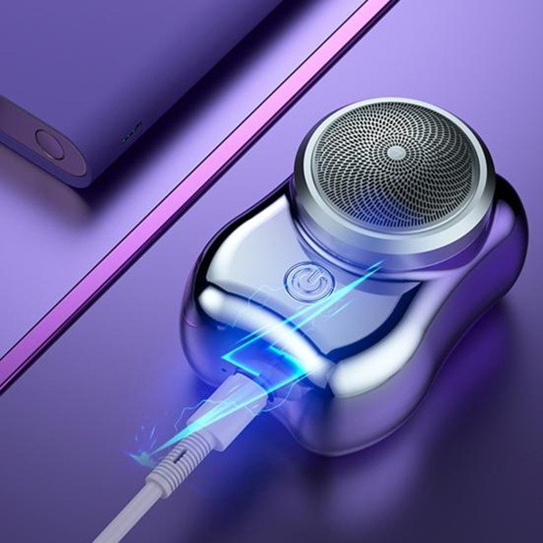 Aparat de Ras Electric, , Portabil, Incarcare USB Type-C, Autonomie >60 min, 6.5 x 4.5 x 4 cm, 5V, 3.7W, Mov [3]