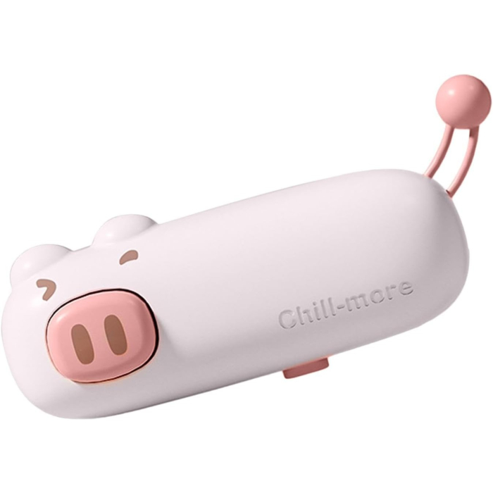 Aparat de Sigilat Ambalaje, , Incarcare USB Tip C, 400 mAh, 10.2 x 3.7 x 4.3 cm, Model Porc, Roz [5]