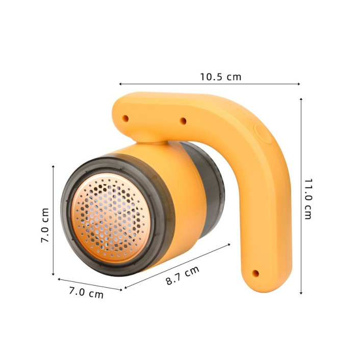 Aparat Pentru Curatat Scame, Par Si Praf, , cu LED, Pentru Diferite Tipuri De Material, Cu Lame Din Otel Inoxidabil, Compartiment de Depozitare, Maner Reglabil, 11x10.5x8.7 cm, Galben [12]