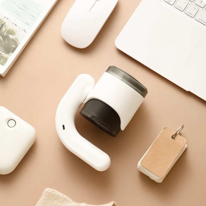 Aparat Pentru Curatat Scame, Par Si Praf, , cu LED, Pentru Diferite Tipuri De Material, Cu Lame Din Otel Inoxidabil, Compartiment de Depozitare, Maner Reglabil, 11x10.5x8.7 cm, Alb [14]