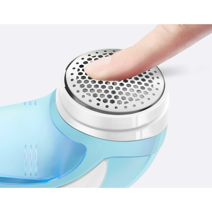 Aparat Pentru Curatat Scame, Par Si Praf, , Pentru Diferite Tipuri De Material, Cu Lame Din Otel Inoxidabil, Incarcare Prin USB Type-C, Cu Perie De Curatare si Cablu USB Incluse, 13.5x9 cm, Albastru [6]