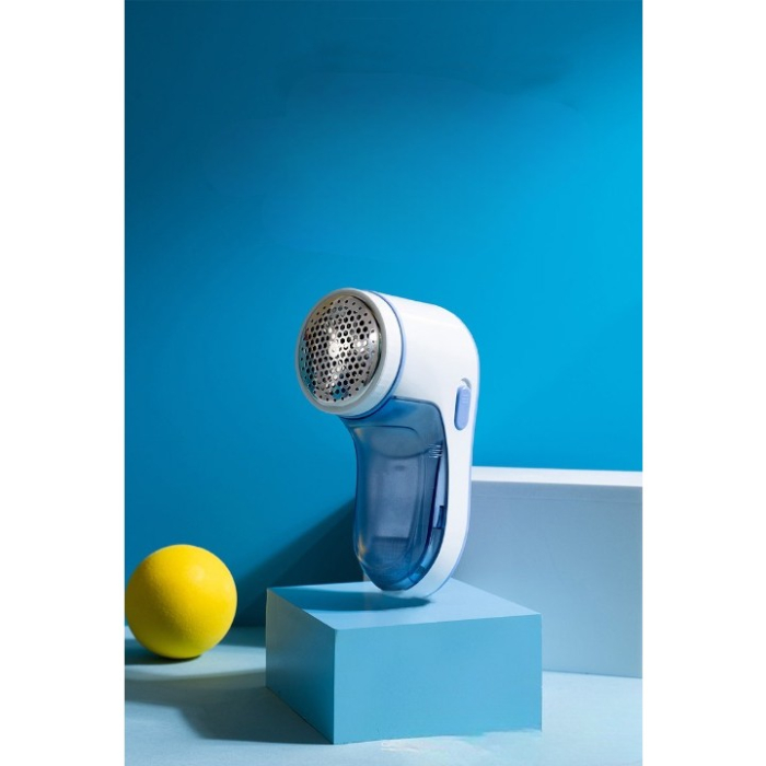 Aparat Pentru Curatat Scame, Par Si Praf, , Pentru Diferite Tipuri De Material, Cu Lame Din Otel Inoxidabil, Incarcare Prin USB Type-C, Cu Perie De Curatare si Cablu USB Incluse, Albastru, 15 x 7 cm [2]