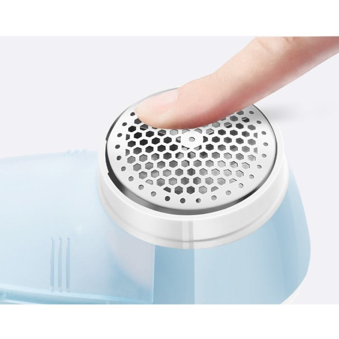 Aparat Pentru Curatat Scame, Par Si Praf, , Pentru Diferite Tipuri De Material, Cu Lame Din Otel Inoxidabil, Incarcare Prin USB Type-C, Cu Perie De Curatare si Cablu USB Incluse, 13.5x9 cm, Albastru [5]