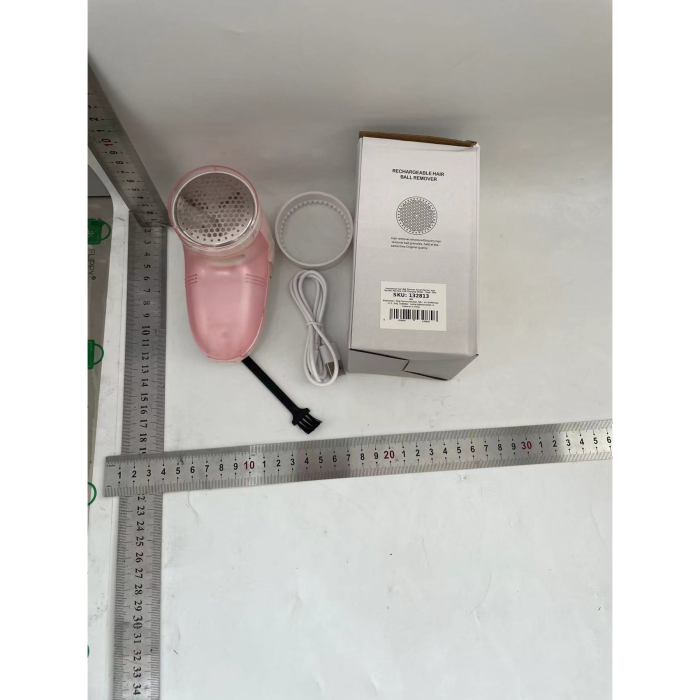 Aparat Pentru Curatat Scame, Par Si Praf, , Pentru Diferite Tipuri De Material, Cu Lame Din Otel Inoxidabil, Incarcare Prin USB Type-C, Cu Perie De Curatare si Cablu USB Incluse, 13x7 cm, Roz [2]
