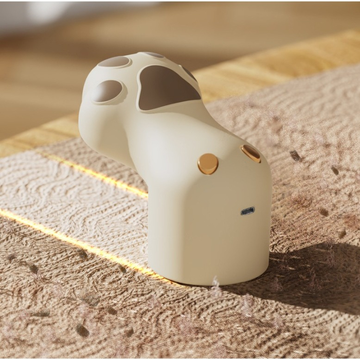 Aparat pentru Curatat Scame, Par Si Praf, , Pentru Diferite Tipuri De Material, Incarcare USB Type-C, Model Labuta de Pisica, 14x7x7.5 cm, Maro [6]