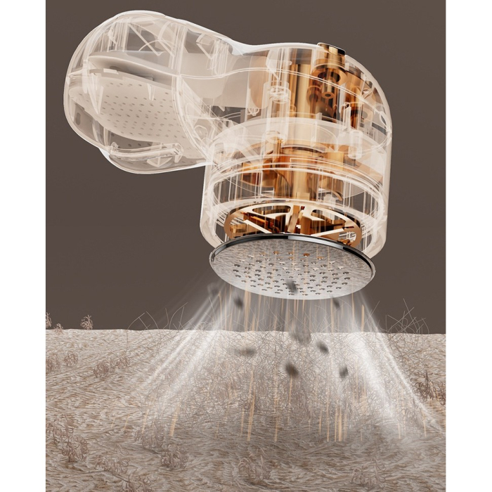 Aparat pentru Curatat Scame, Par Si Praf, , Pentru Diferite Tipuri De Material, Incarcare USB Type-C, Model Labuta de Pisica, 14x7x7.5 cm, Maro [5]