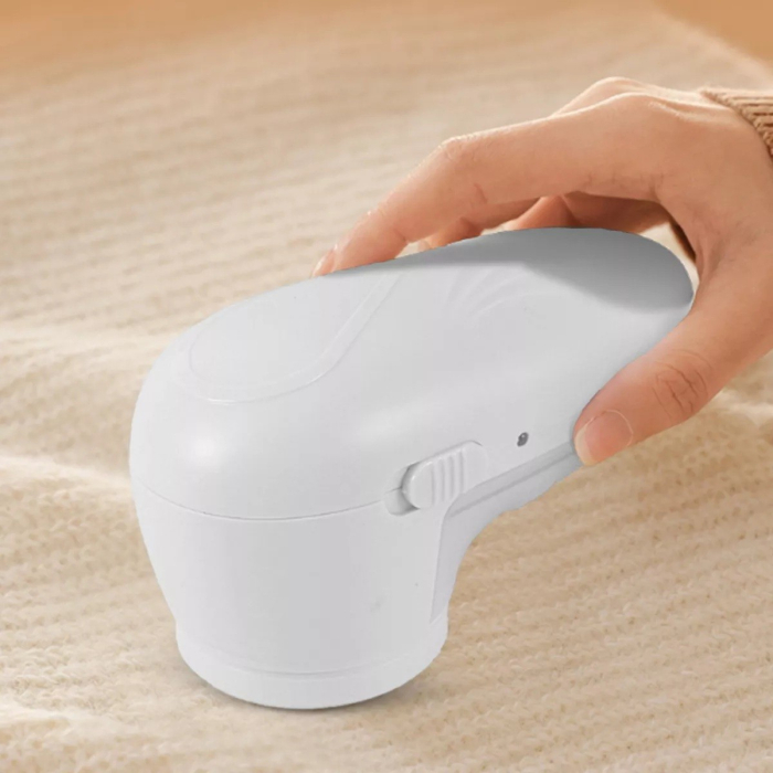 Aparat Scame si Par Haine, , Electric, USB inclus, Periuta Curatare, pentru Diferite Tesaturi, 13 x 6.8 x 5.8 cm, Alb [3]