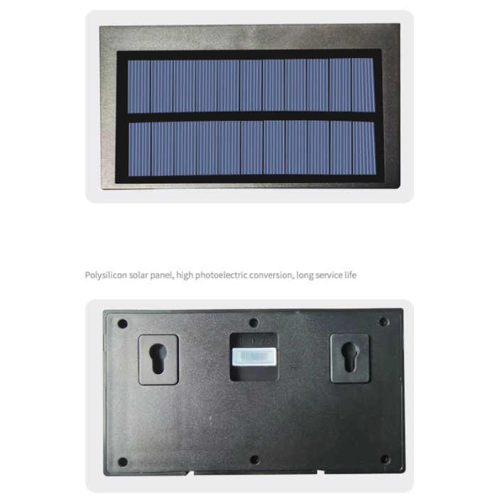 Aplica Solara De Exterior LED , 13.5 cm x 8 cm, 150 Lumeni 60 LED 18W, IP65, 3 trepte de lumina, Senzor de Lumina, FORMA ARC, Alb Rece [7]