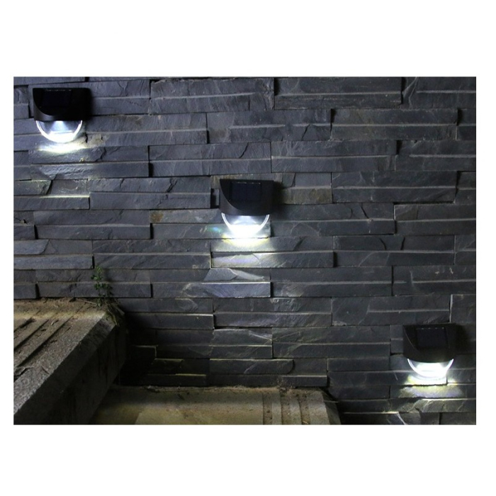Aplica solara LED , ABS/Policarbonat, rezistent la apa IP65, 1 LED, pentru gradina, casa, balcon, terasa, 1.2V, 600mah, 8.8 x 8.5 cm, alb rece [2]