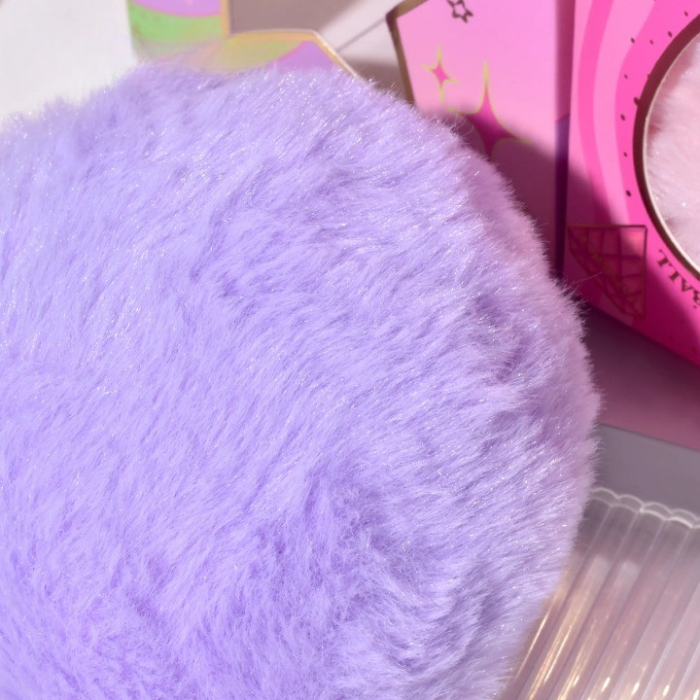 Aplicator pentru Iluminator/Pudra, Tip Buretel Pufos, Kevin & Coco, 9.6 x 9.6 x 7.2cm, Mov [4]