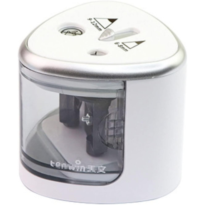 Ascutitoare Electrica cu 2 Gauri, , Gri, Baterii 4 x AA (neincluse), 7.5 x 7.5 x 7.5 cm, Gri [7]