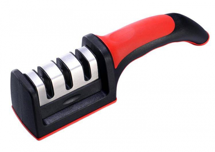 Ascutitor pentru Cutite si Satare cu 3 Tipuri de Ascutire si Maner si Suprafata Antialunecare, Profesional, Original Deals® [7]