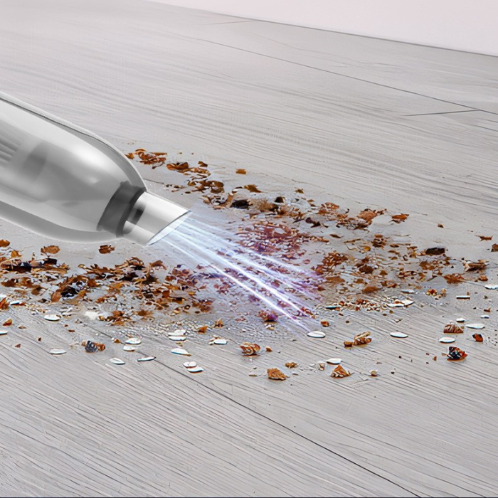 Aspirator Auto Tip Pistol, , Aspirator cu Aspirare si Suflare, pentru Casa Masina, Multifunctional fara Fir, incarcare 4000mAh, Alb [2]