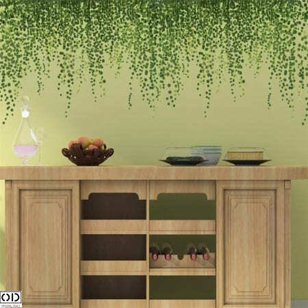 Autocolant Decorativ pentru Perete, Frunze Tropicale, Design Premium Sticker Perete Frunze Tropicale Decoarative Padure Savana Decor Design Interior Natura Frunze si Plante Naturale Sticker Decor [4]
