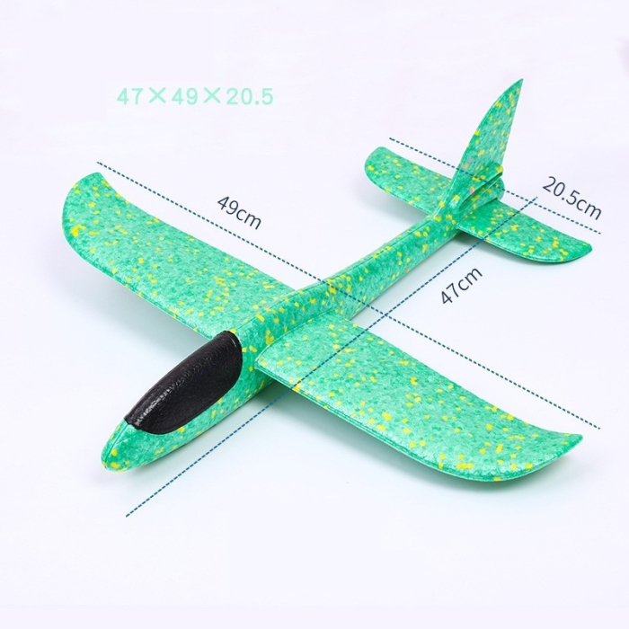Avion planor din polistiren in punga , lungime 47 cm , Verde ,  [6]
