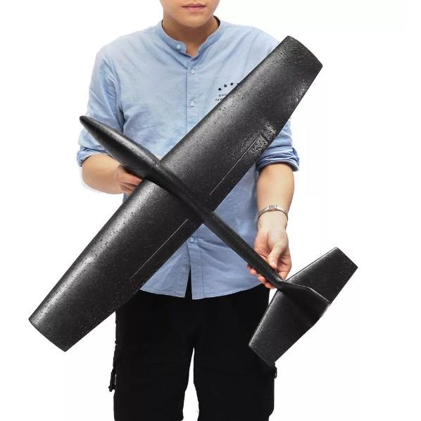 Avion Zburator, , Tip Planor, 83 cm Lungime, +3 Ani, din Polistiren, Aruncare 10 - 30 m, Negru [4]