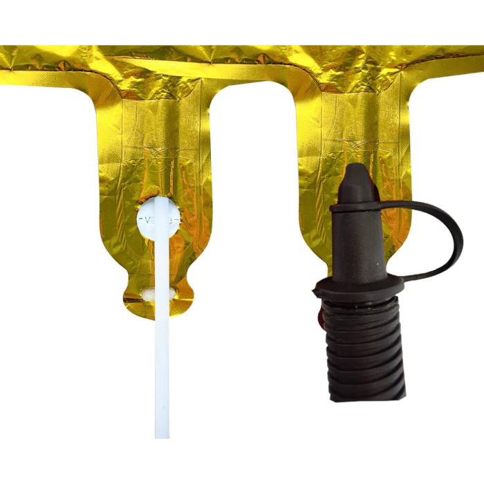 Balon din Folie , Cifra 6, 81 cm, Pentru Aer sau Heliu, Bulk, Auriu [5]