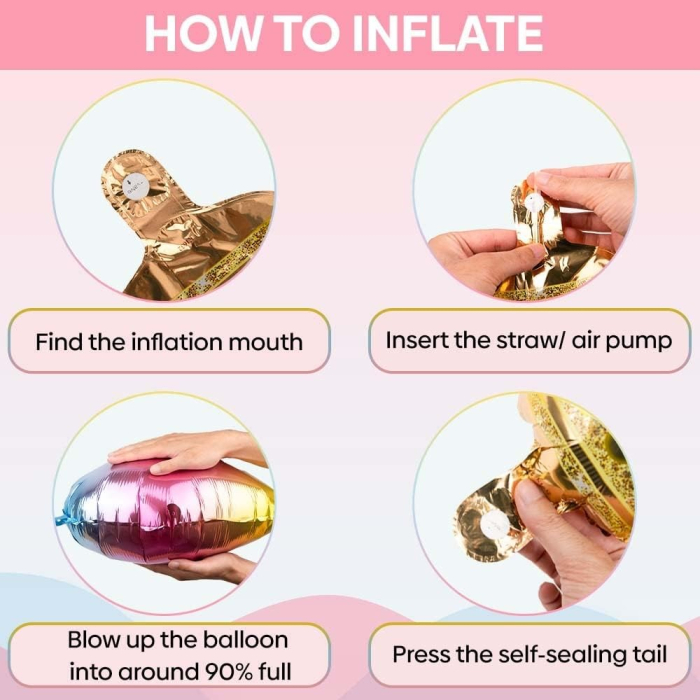 Balon din Folie Metalizata, , Figurina Cifra Gradient, Tema Aniversare 80 cm, Ambalaj Individual, Pai inclus, Umflare cu Aer sau Heliu, Coronita, Cifra 8 [5]