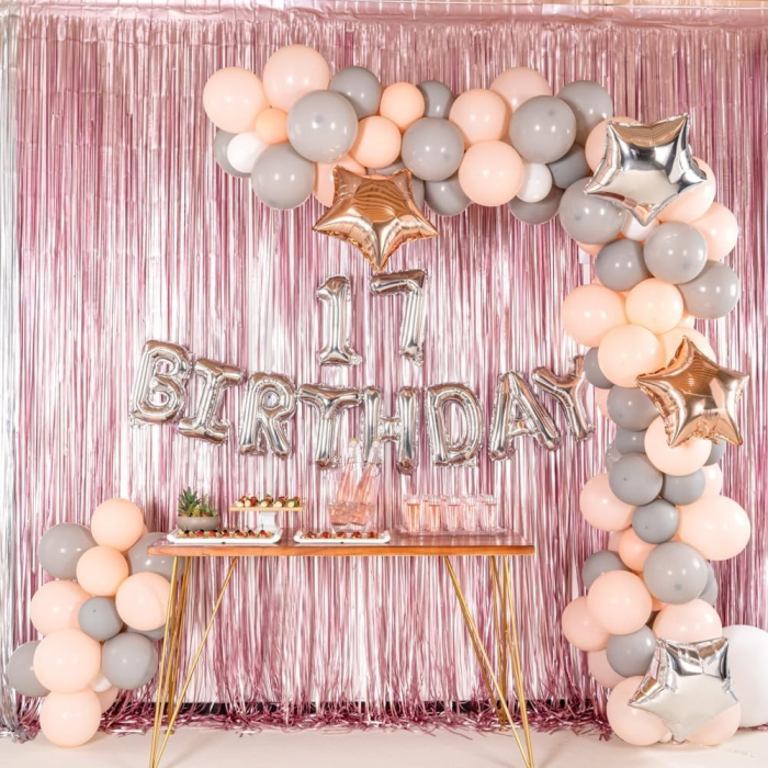 Balon din Folie Metalizata, , Figurina Cifra, Tema Aniversare 100 cm, Ambalaj Individual, Pai inclus, Umflare cu Aer sau Heliu, Argintiu, Cifra 7 [3]