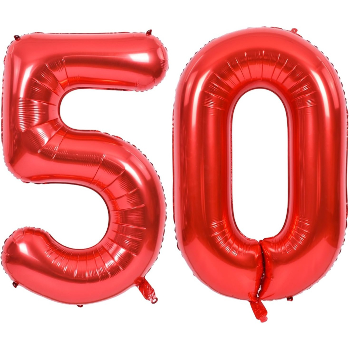 Balon din Folie Metalizata , Figurina Cifra, Tema Aniversare 100 cm, Ambalaj Individual, Pai inclus, Umflare cu Aer sau Heliu, Rosu, Cifra 0 [5]