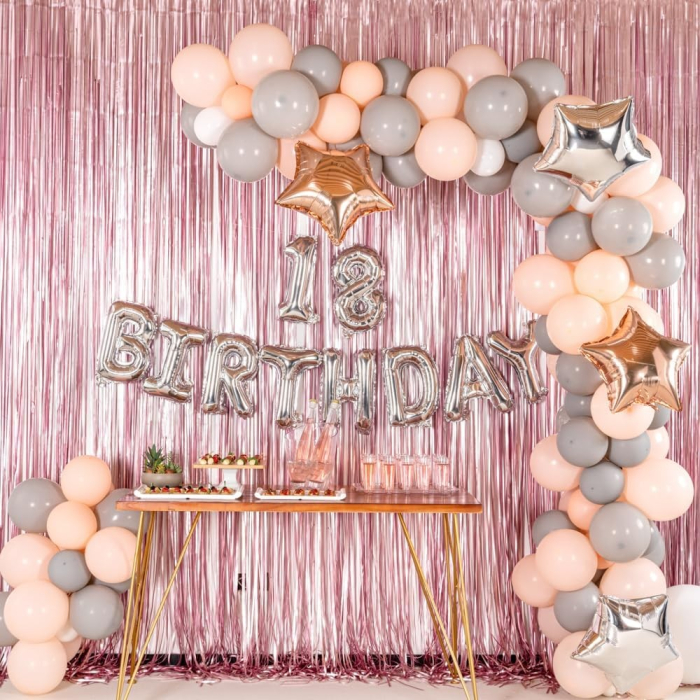 Balon din Folie Metalizata , Figurina Cifra, Tema Aniversare 40 cm, Ambalaj Individual, Pai inclus, Umflare cu Aer sau Heliu, Argintiu, Cifra 8 [2]