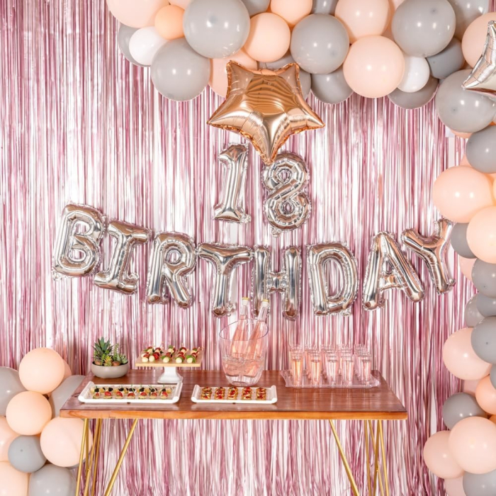 Balon din Folie Metalizata , Figurina Cifra, Tema Aniversare 40 cm, Ambalaj Individual, Pai inclus, Umflare cu Aer sau Heliu, Argintiu, Cifra 8 [4]