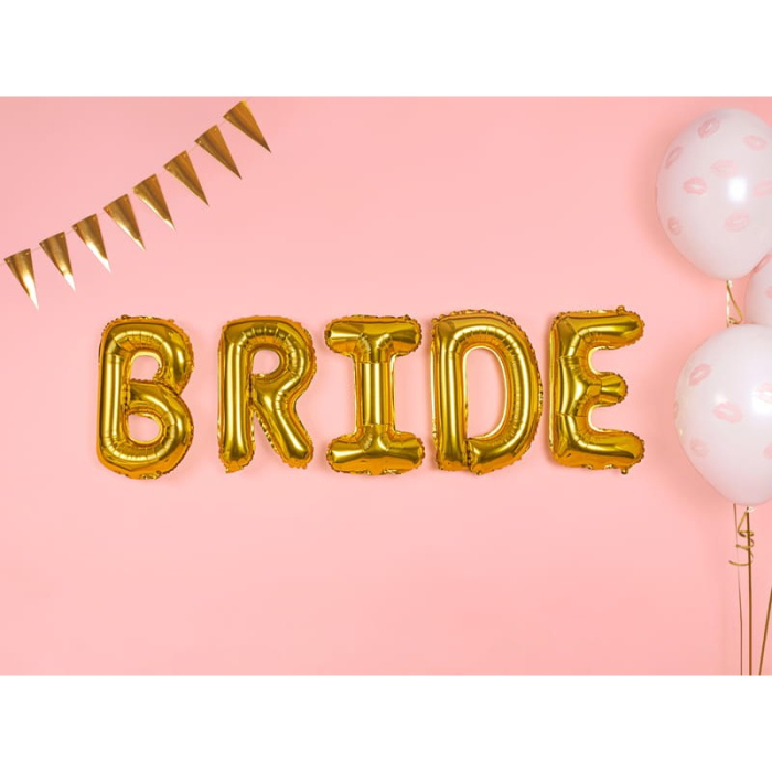 Balon Folie Metalizata Litera D, , 80 cm, Umflati cu Heliu sau Aer, Ambalaj Individual, Pai inclus, Auriu [6]