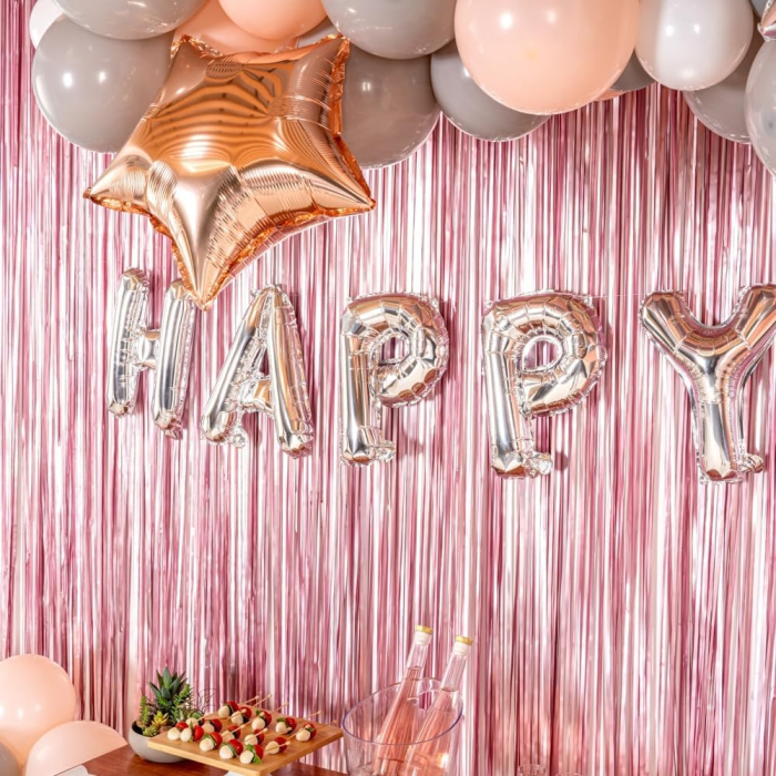 Balon Folie Metalizata Litera H, , 40 cm, Umflati cu Heliu sau Aer, Ambalaj Individual, Pai inclus, Argintiu [3]