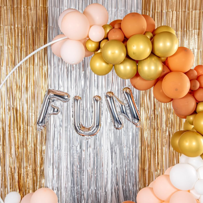 Balon Folie Metalizata Litera N, , 80 cm, Umflati cu Heliu sau Aer, Ambalaj Individual, Pai inclus, Argintiu [6]