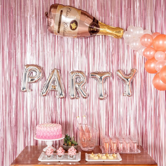 Balon Folie Metalizata Litera T, , 40 cm, Umflati cu Heliu sau Aer, Ambalaj Individual, Pai inclus, Argintiu [5]