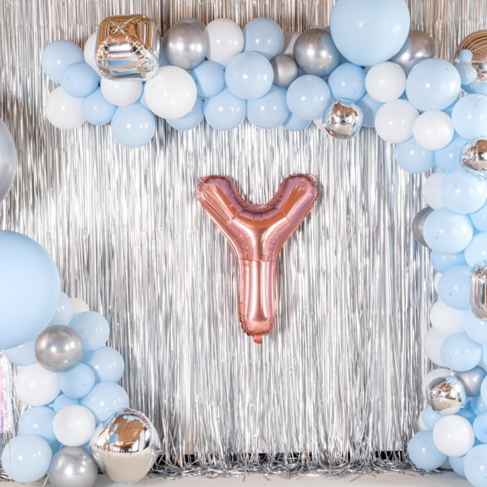 Balon Folie Metalizata Litera Y, , 100 cm, Umflati cu Heliu sau Aer, Ambalaj Individual, Pai inclus, Rose Gold [3]