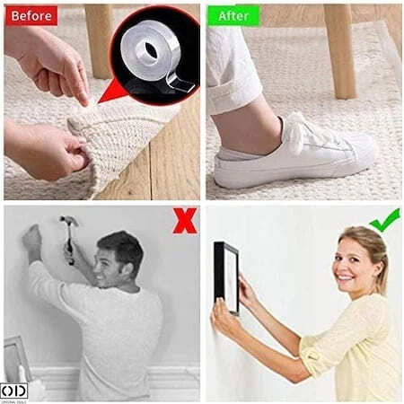 Banda Dublu Adeziva pentru Motaj si Multiple Utilizari, Impermabila, 2 x 500cm, Premium, Original Deals [6]