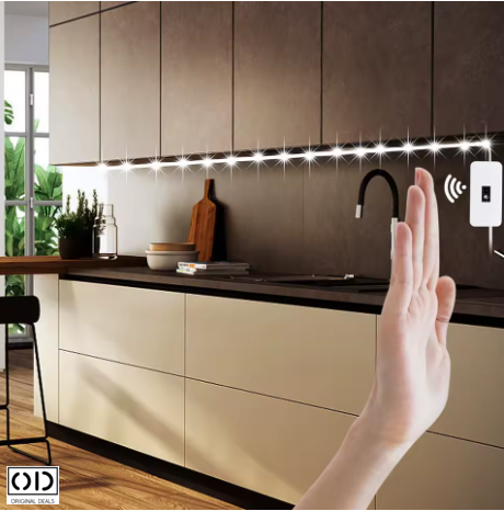 Bandă LED Mobilă Bucătărie cu Senzor, 5m, USB, Lumină Caldă – ORIGINAL DEALS [10]