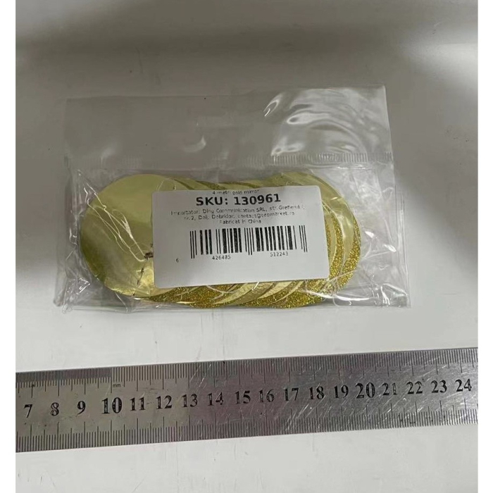 Banner cu Cerculete, , Tip Franjuri, 4 m, Rola de Ata Inclusa, Auriu [5]