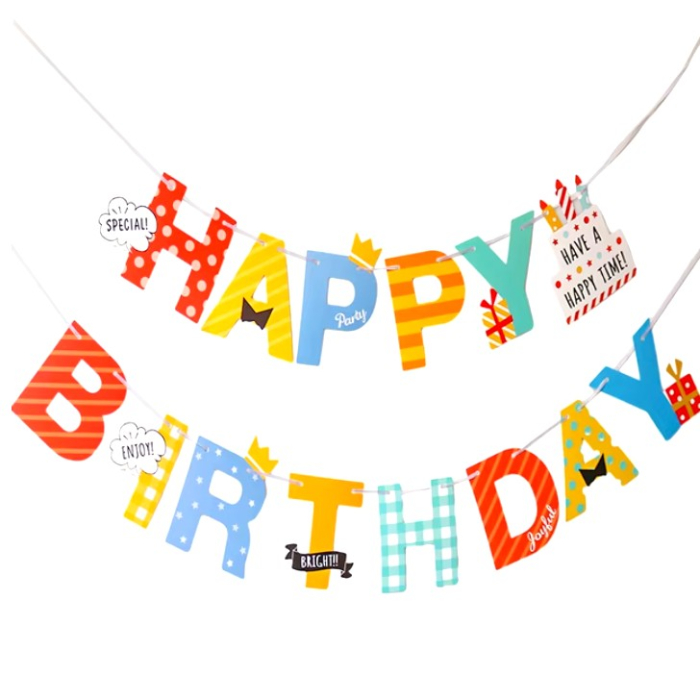 Banner Happy Birthday 100x200 cm, , Rola de Ata Inclusa, Tematica Aniversare, Multicolor [7]