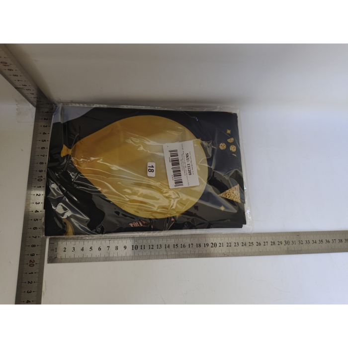 Banner pentru Petrecere, , Model Happy Birthday, Tematica Majorat, Aniversare 18 Ani, 185x90 cm, Negru [2]