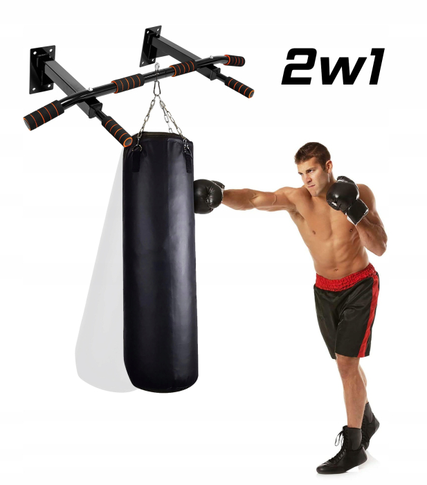 Bara de tractiuni, multifunctionala, pentru perete, cu manere antiderapante, capacitate 250kg [6]