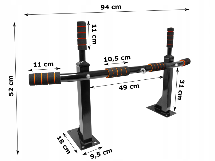 Bara de tractiuni, multifunctionala, pentru perete, cu manere antiderapante, capacitate 250kg [11]