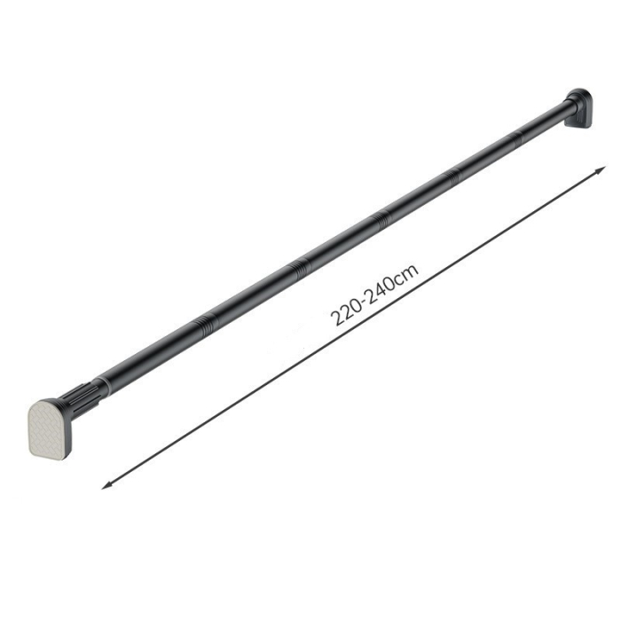 Bara Telescopica Multifunctionala, , din Otel Inoxidabil si ABS, Utilizare Universala, Extensie 220 - 240 cm, Fara Perforare Perete, Gri [3]