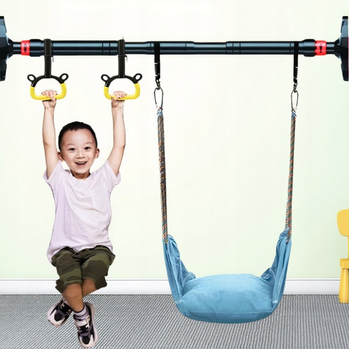 Bara tractiuni telescopica pentru usa, din otel cu capete cauciuc, lungime 71-105 cm [12]