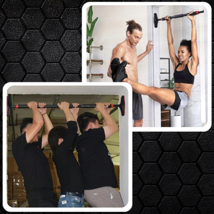 Bara tractiuni telescopica pentru usa, din otel cu capete cauciuc, lungime 71-105 cm [11]